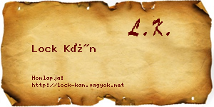 Lock Kán névjegykártya